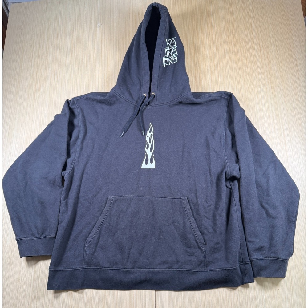 Vans Off‎ The Wall Elijah Berle Skateboarding Flame Hoodie Mens XL Black